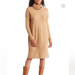 French Connection yellow Long Sleeve Dress cowl neck dress xs